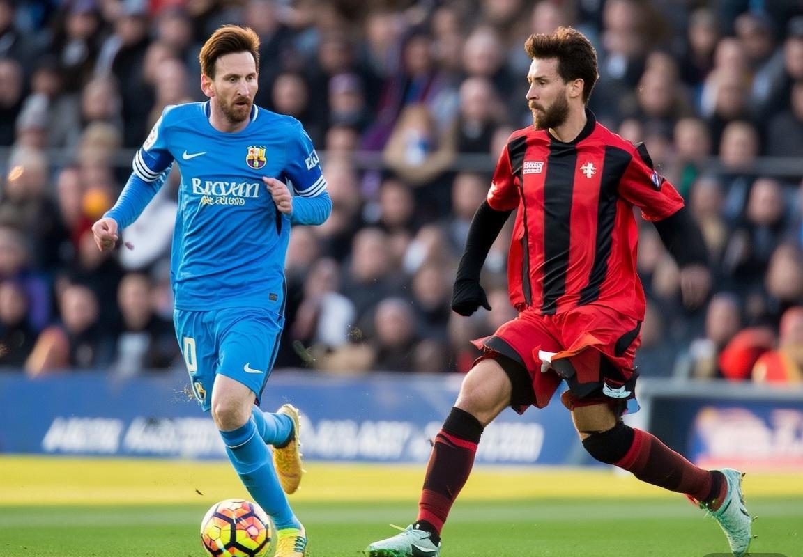 巴塞罗那vs埃瓦尔：技术流对决与梅西闪耀瞬间(图4)